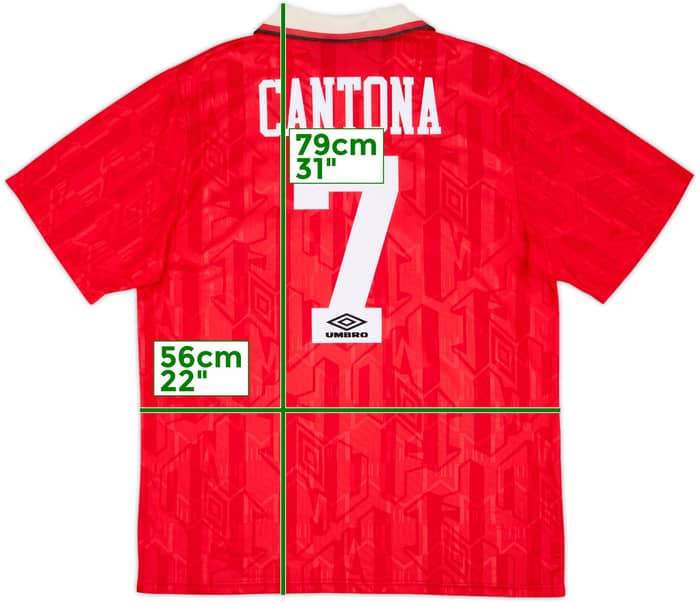 1992-94 Manchester United Home Shirt Cantona #7 - 7/10 - (L)
