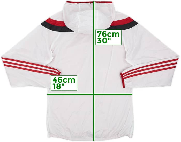 2014-15 AC Milan adidas Chaqueta de chándal con capucha - 8/10 - (S)