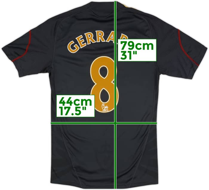 2009-10 Liverpool Away Shirt Gerrard #8 - 6/10 - (S)