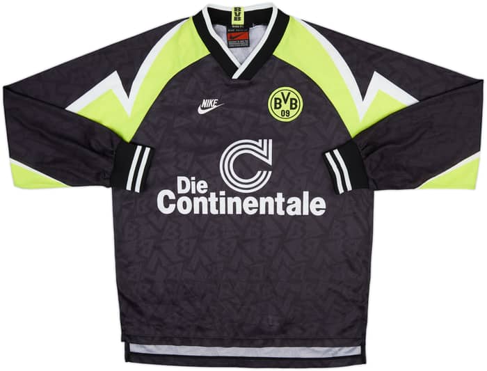 1995-96 Borussia Dortmund Deutscher Meister Away L/S Shirt - 6/10 - (L)