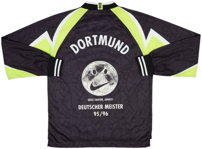 1995-96 Borussia Dortmund Deutscher Meister Away L/S Shirt - 6/10 - (L)
