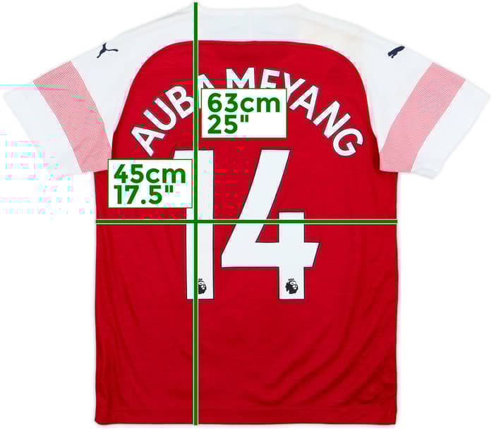 2018-19 Arsenal Home Shirt Aubameyang #14 - 6/10 - (L.Boys)