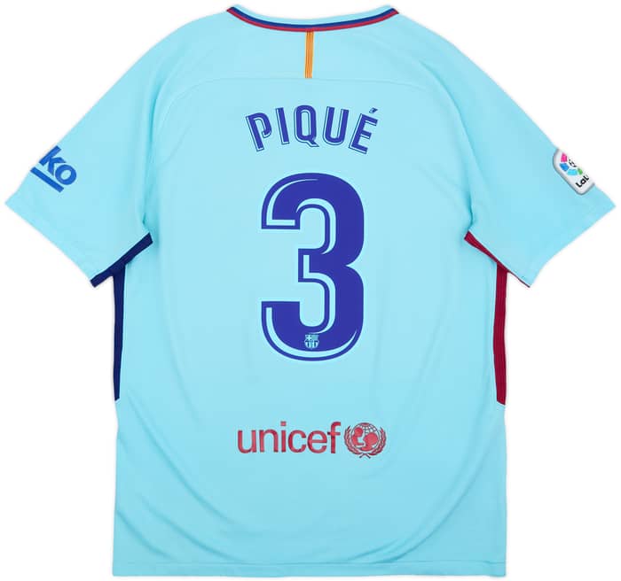 2017-18 Barcelona Away Shirt Pique #3 - 6/10 - (L)