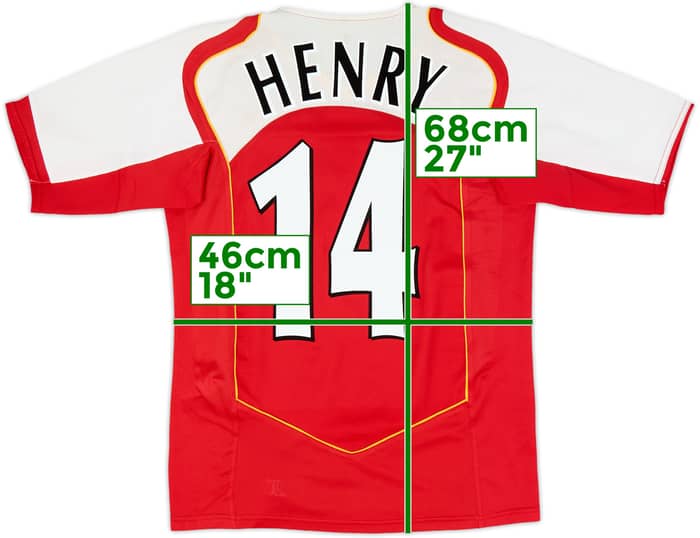 2004-05 Arsenal Home Shirt Henry #14 - 8/10 - (XL.Boys)