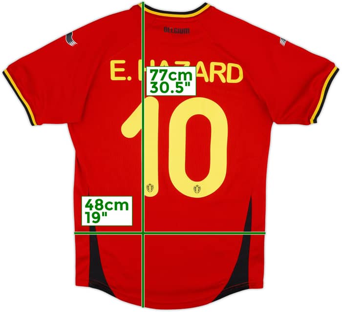 2014-15 Belgium Home Shirt E.Hazard #10 - 6/10 - (L)
