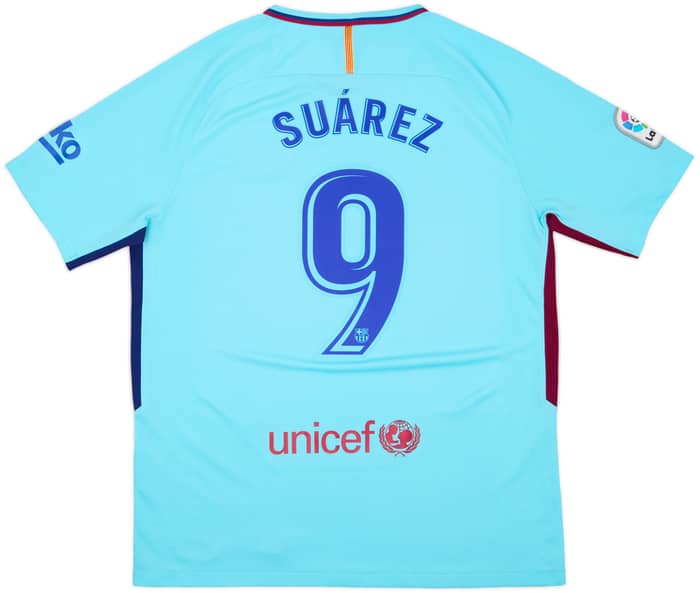 2017-18 Barcelona Away Shirt Suarez #9 - 8/10 - (L)