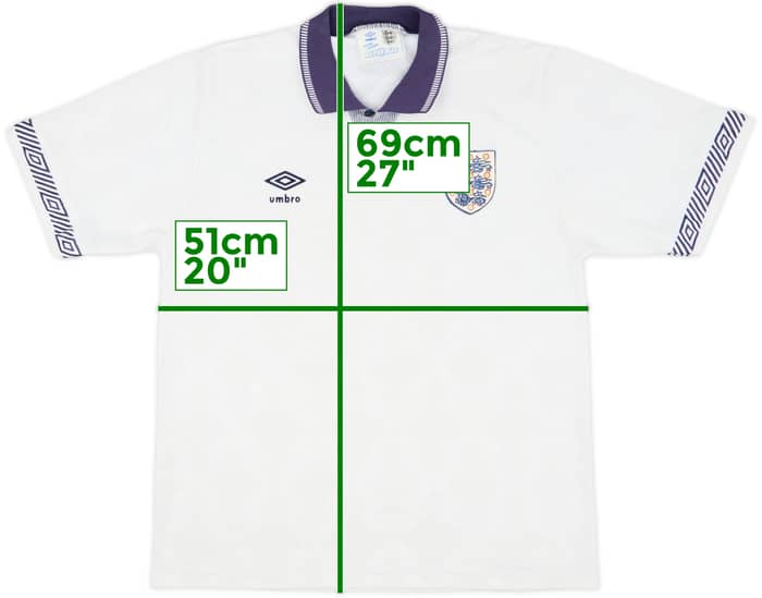 1990-92 England Home Shirt - 5/10 - (L)