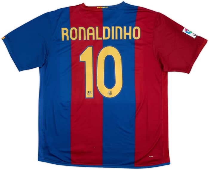 2006-07 Barcelona Home Shirt Ronaldinho #10 - 8/10 - (XL)
