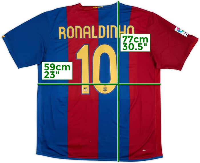 2006-07 Barcelona Home Shirt Ronaldinho #10 - 8/10 - (XL)