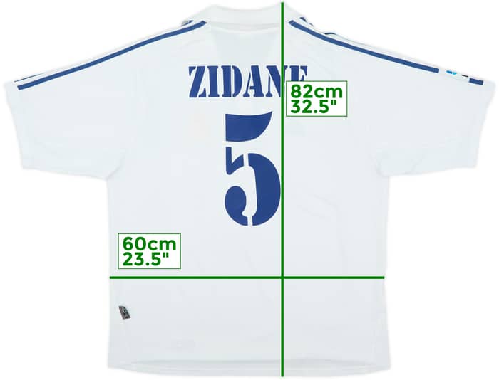 2001 Real Madrid Home Shirt Zidane #5 - 6/10 - (XL)
