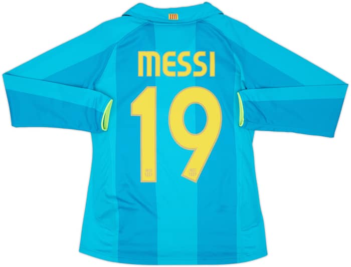 2007-09 Barcelona Away L/S Shirt Messi #19 - 9/10 - (Women's M)