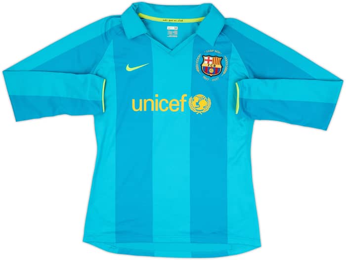 2007-09 Barcelona Away L/S Shirt Messi #19 - 9/10 - (Women's M)