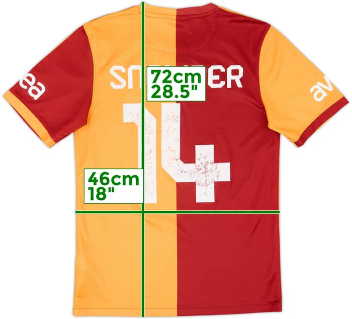 2013-14 Galatasaray Home Shirt Sneijder #14 - 6/10 - (S)