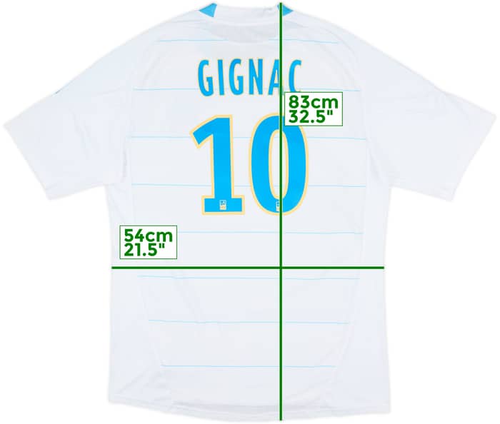 2010-11 Olympique Marseille Home Shirt Gignac #10 - 6/10 - (XL)