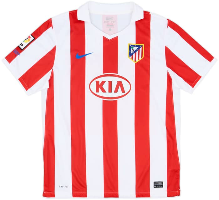 2010-11 Atletico Madrid Home Shirt Kun Aguero #10 - 8/10 - (L)