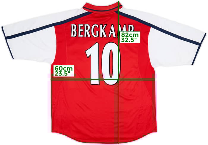 2000-02 Arsenal Home Shirt Bergkamp #10 - 9/10 - (XL)
