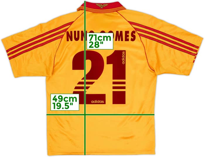 1998-99 Benfica Away Shirt Nuno Gomes #21 - 8/10 - (S)