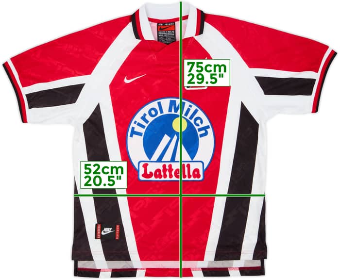 1996-98 Tirol Innsbruck Home Shirt - 7/10 - (M)