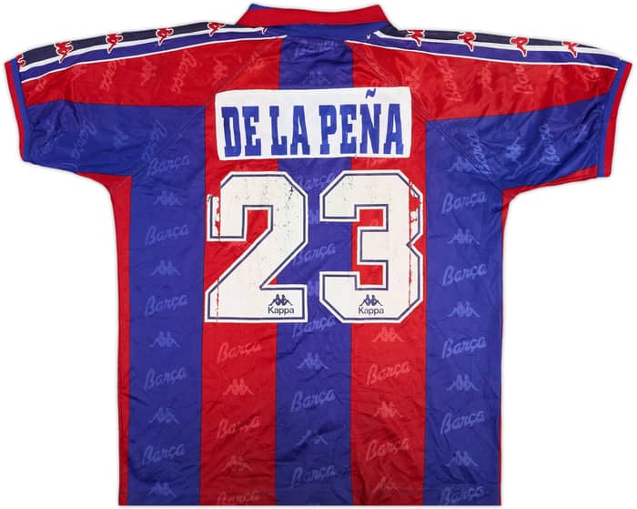 1995-97 Barcelona Home Shirt de la Pena #23 - 4/10 - (L)