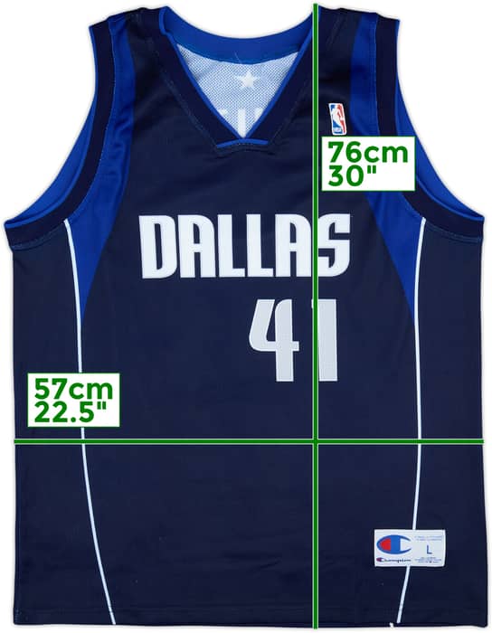 2001-10 Dallas Mavericks Nowitzki #41 Champion Away Jersey - 9/10 - (L)