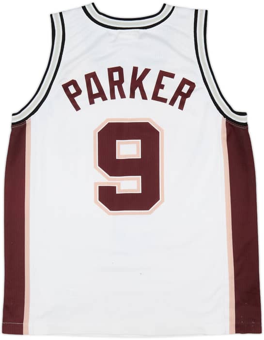 2002-10 San Antonio Spurs Parker #9 Champion Home Jersey - 4/10 - (S)