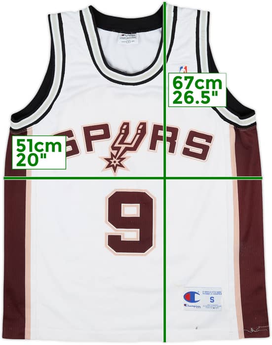 2002-10 San Antonio Spurs Parker #9 Champion Home Jersey - 4/10 - (S)