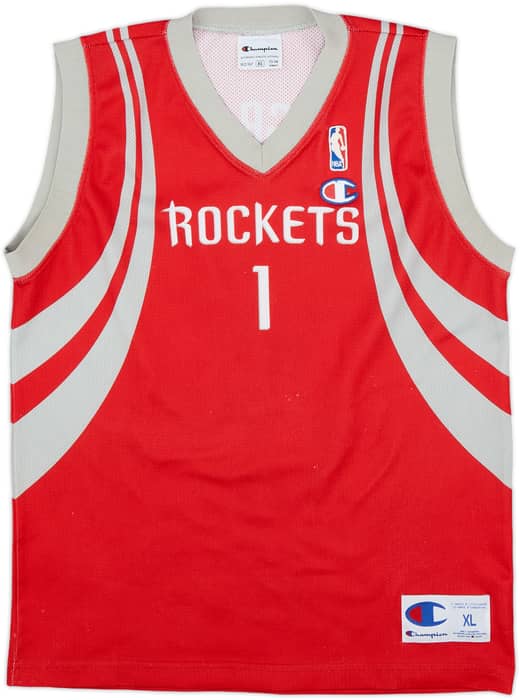 2004-10 Houston Rockets McGrady #1 Champion Away Jersey - 7/10 - (XL.Boys)