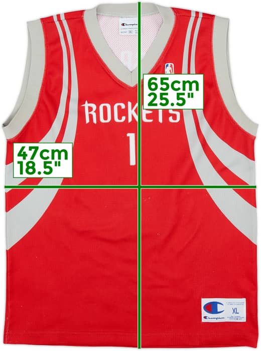 2004-10 Houston Rockets McGrady #1 Champion Away Jersey - 7/10 - (XL.Boys)