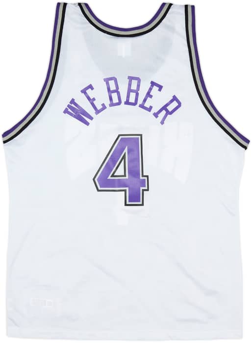 1998-02 Sacramento Kings Webber #4 Champion Home Jersey - 9/10 - (L)