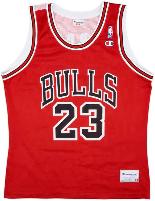 1991-98 Chicago Bulls Jordan #23 Champion Away Jersey - 7/10 - (L)