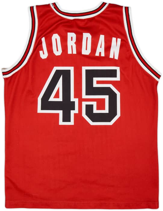 1995 Chicago Bulls Jordan #45 Champion Away Jersey - 7/10 - (S)