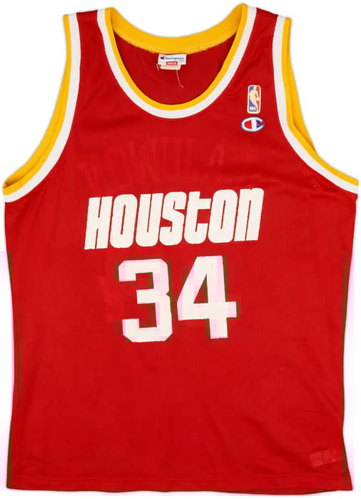 1990-95 Houston Rockets Olajuwon #34 Champion Away Jersey - 7/10 - (M)