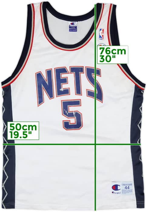 2001-02 New Jersey Nets Kidd #5 Champion Home Jersey - 5/10 - (L)