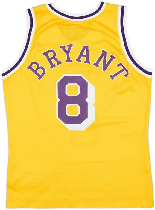 1996-99 LA Lakers Bryant #8 Champion Home Jersey - 6/10 - (XS)