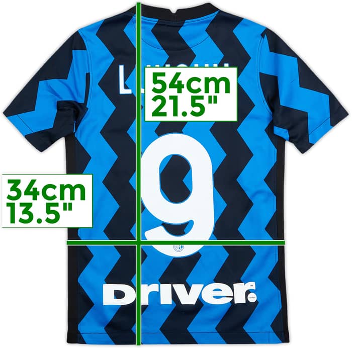 2020-21 Inter Milan Home Shirt Lukaku #9 - 8/10 - (5-6 Years)