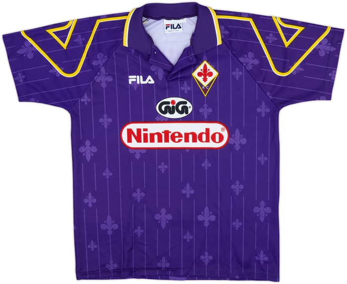 1997-98 Fiorentina Basic Home Shirt Batistuta #9 - 5/10 - (L.Boys)