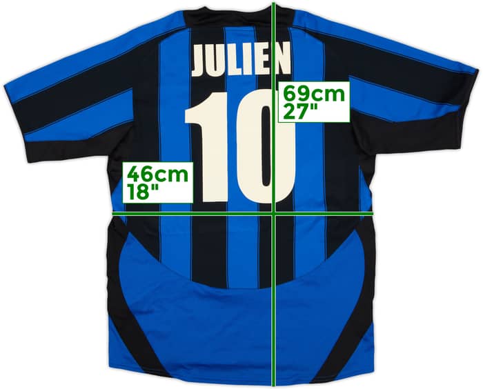 2003-04 Inter Milan Home Shirt Julien #10 - 8/10 - (XL.Boys)