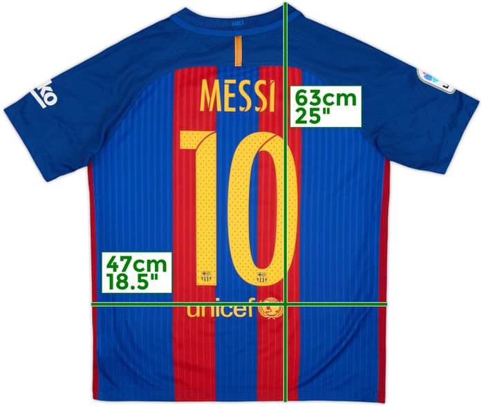2016-17 Barcelona Camiseta Local Messi #10 - 8/10 - (XL.Niños)