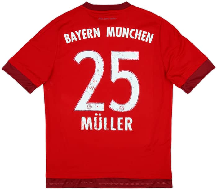 2015-16 Bayern Munich Home Shirt Muller #25 - 4/10 - (XL.Boys)