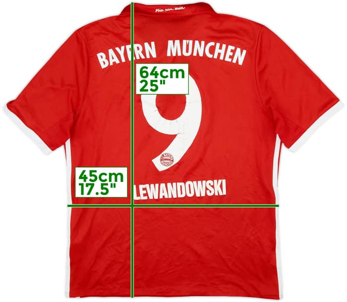 2016-17 Bayern Munich Home Shirt Lewandowski #9 - 4/10 - (XL.Boys)