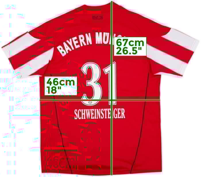 2010-11 Bayern Munich Home Shirt Schweinsteiger #31 - 5/10 - (L.Boys)