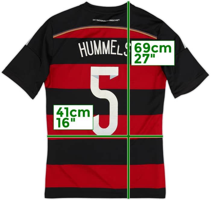 2014-15 Germany Away Shirt Hummels #5 - 4/10 - (XL.Boys)