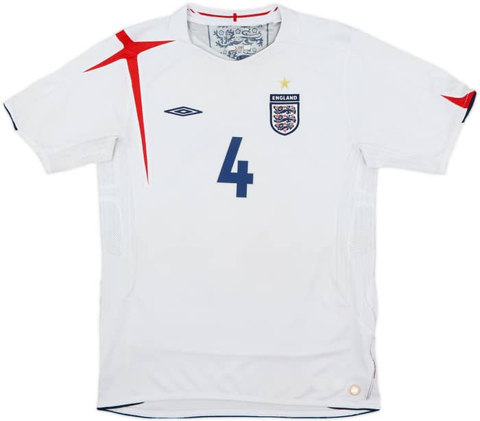 2005-07 England Home Shirt Gerrard #4 - 6/10 - (XL.Boys)