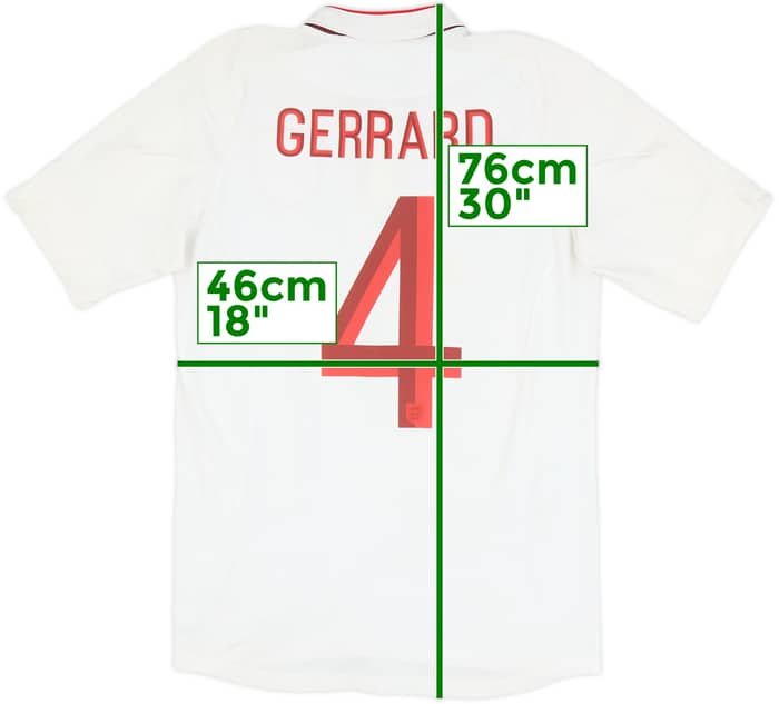 2012-13 England Camiseta local Gerrard #4 - 6/10 - (S)