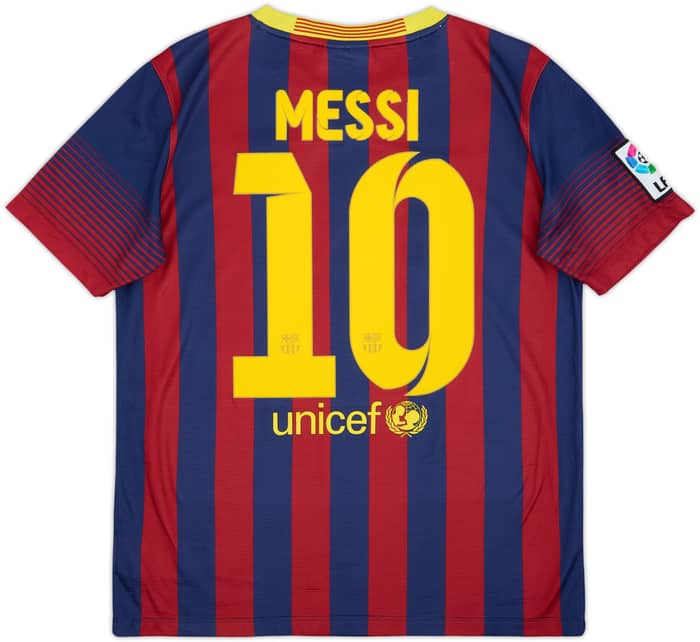 2013-14 Barcelona Home Shirt Messi #10 - 9/10 - (XL.Boys)