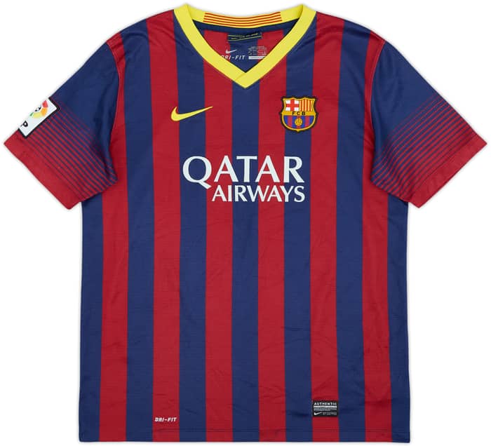2013-14 Barcelona Home Shirt Messi #10 - 9/10 - (XL.Boys)