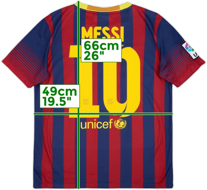 2013-14 Barcelona Home Shirt Messi #10 - 9/10 - (XL.Boys)