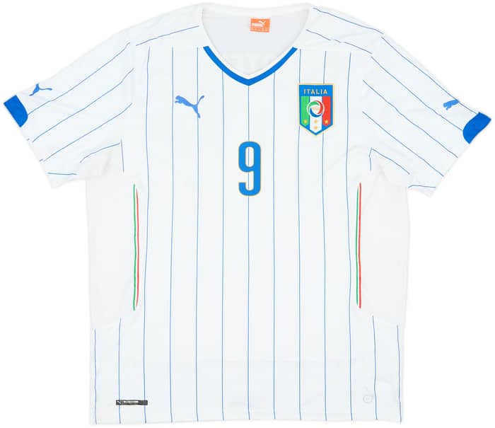 2014-15 Italy Away Shirt Balotelli #9 - 8/10 - (XXL)