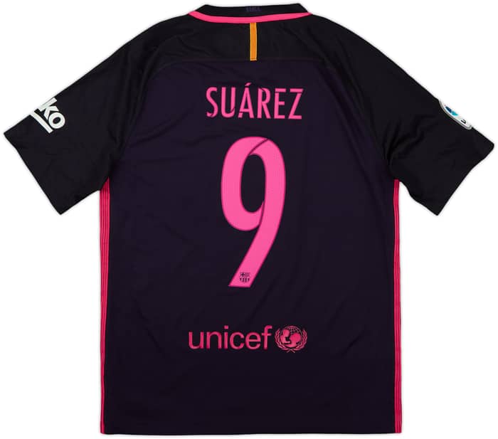 2016-17 Barcelona Away Shirt Suarez #9 - 8/10 - (M)
