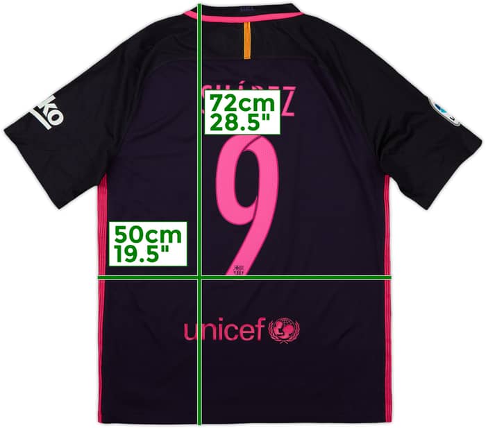 2016-17 Barcelona Away Shirt Suarez #9 - 8/10 - (M)